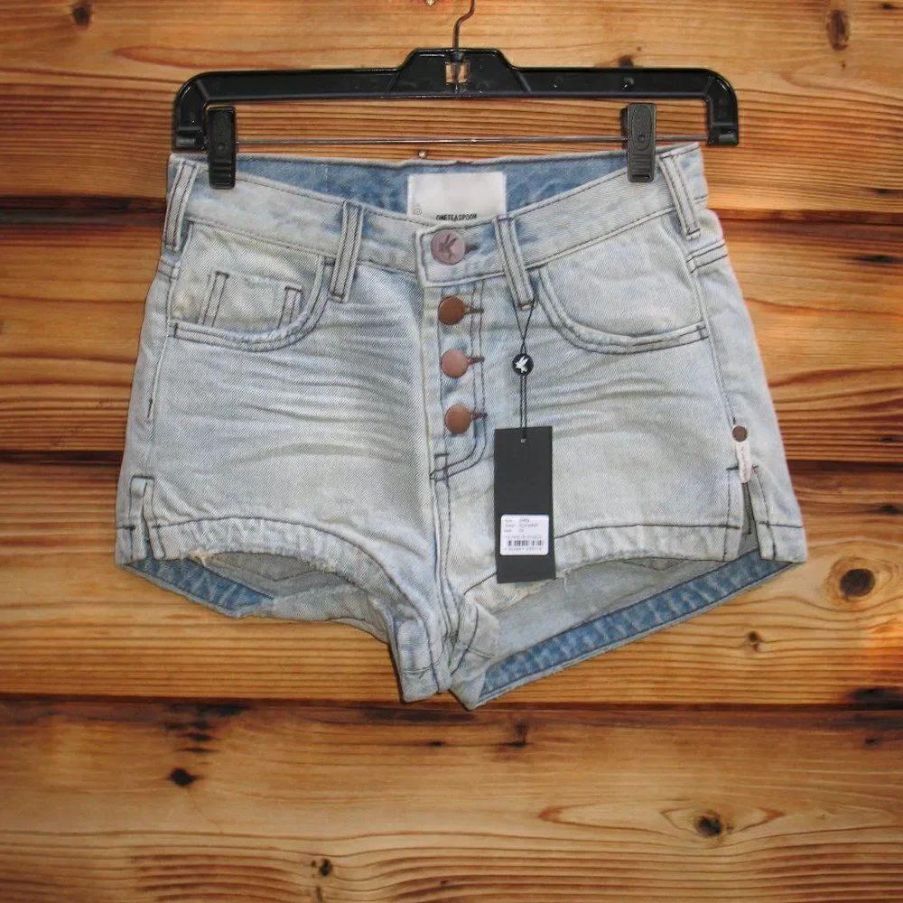 NWT High Rise Denim Shorts - Picture 2 of 8